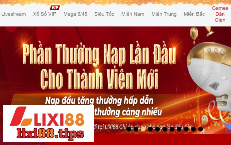 Nhà cái Lixi88 có nhiều chương trình khuyến mãi hấp dẫn